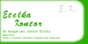 etelka kontor business card